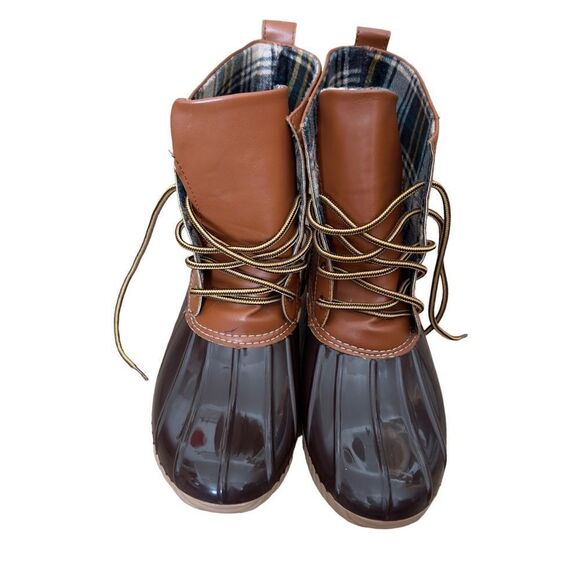 Cape Robbin Muriel Fashion Lace-Up Duck Boots Size 8 - Picture 4 of 16